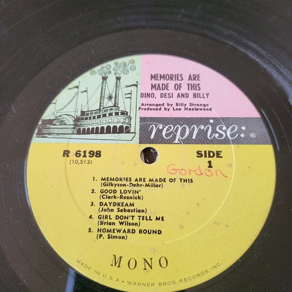 DINO, DESI & BILLY Memories Are Made Of This LP 1966 Reprise Records 6198 LP9 - Picture 3 of 9